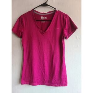 Women's small Nike maroon v-neck tee t-shirt dri-fit regular fit